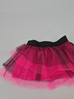 Monster High Girls Skirt Tutu Tulle Costume Black Pink Girls Size M(7/8)